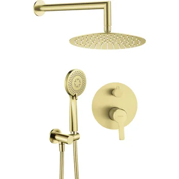 Sprchový set Deante Arnika sprchová sada pod omítku s dešťovou sprchou zlatá NACR9QP
