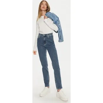 Dámské džíny Calvin Klein Jeans Jeansy J20J224030 Modrá Mom Fit 25_30