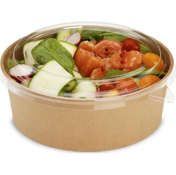 Jednorázové nádobí Think`n pack Papírová miska na salát 900/1100ml 185mm 50ks