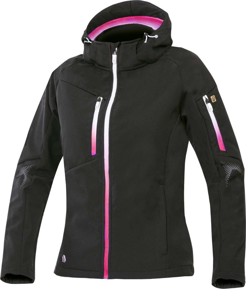 Dámská softshellová bunda ARDON®CREATRON® černo-růžová 3XL -