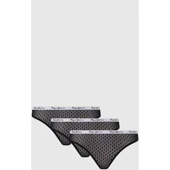 Dámské tričko Pepe Jeans Dámské prádlo DOT 3PK THONG Barva: černá, Velikost: XL
