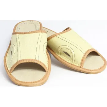 Pánské pantofle Pánské kožené papuče Model 2B, VELIKOST 44