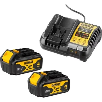 Dílna DCB1104M2 DeWALT Nabíječka s akumulátory XR Li-ion 18V 2× 4,0Ah (Sada nabíječky a baterie)