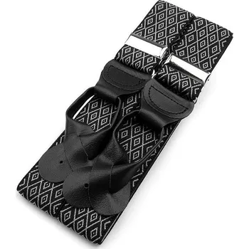 Kšandy Šle na knoflíky šíře 3,5 cm délka 120 cm Varianta: 8 černá bílá, Balení: 1 ks