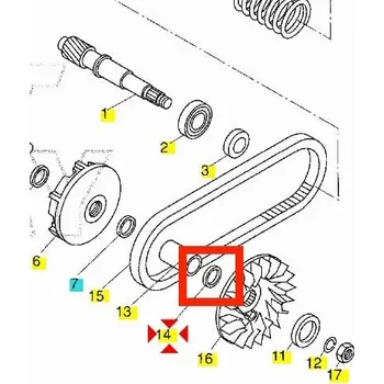 Motor pro motocykl Yamaha Podložka polořemenice Minarelli 125 9020116X0000