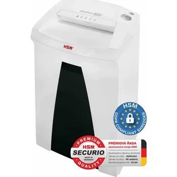 Kancelářská technika HSM skartovač Securio B22 (řez: Kombinovaný 3,9x30mm | vstup: 240mm | DIN: P-4 (3) | papír, sponky, plast. karty )