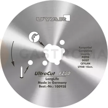 Kuchyňský nůž Jemně vroubkovaná čepel 80 mm pro elektrické nože na kebab Uyar, Ceylan, Dost a Potis | UYAR, UltraCut