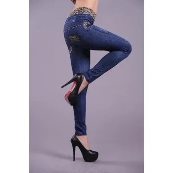 Dámské legíny F4H Dámské legíny dlouhé modrá univerzální