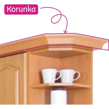 Nábytkové kování MOB Ozdobná lišta ke skříňce Leite W60 60 LC Tempo Kondela Larason MDF LC KLASIK W60 60 LC (olše)