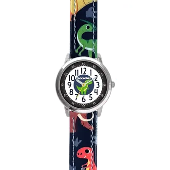 Hodinky CLOCKODILE Dětské svítící modré chlapecké dětské hodinky DINOSAUŘI CWB0100 ( )