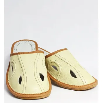 Pánské pantofle Pánské kožené papuče Model 1B, VELIKOST 47