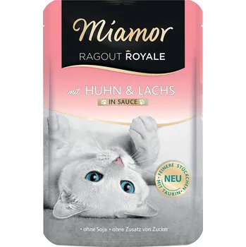 Krmivo pro kočku 22x100g Miamor Ragout Royal kapsička v omáčce - Kuře & losos