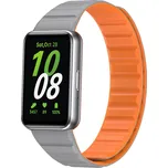 Silikonový magnetický řemínek pro Samsung Galaxy Fit 3 Barva: Šedo-oranžový