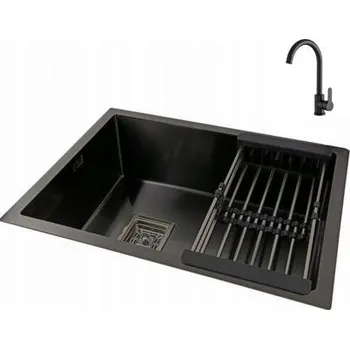 Nerezový dřez Ocelový dřez OLAF + baterie DECO ČERNÁ 60,2 x 45 x 20cm