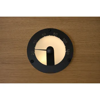 Cariitti teploměr do sauny - kulatý, černý