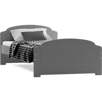 Postel BMS GROUP Dětská postel Lili - 1 osoba, 90x200 bez úložného prostoru bez matrace – Grafit