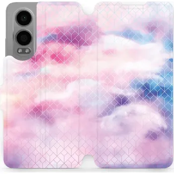 Pouzdro na mobilní telefon Flipové pouzdro Mobiwear - OnePlus Nord CE 4 Lite 5G - MR02S Vodovkové obrazce (Knížkové flip pouzdro, obal, kryt na mobil OnePlus Nord CE 4 Lite 5G - MR02S Vodovkové obrazce, materiál Umělá kůže + TPU - ochrana 360°, stojánek, silikonová vanička,)