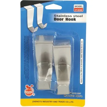 Věšák Háček na dveře, nerez 2 ks