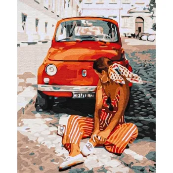 ASTRA Malování podle čísel: Vzpomínky na prázdniny, plátno na rámu 40x50 cm