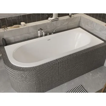 Vana Vana AVITA SLIM+ 170x75x42 cm asymetrická pravá bez nožiček bílá VANAVIT17SLIMPP