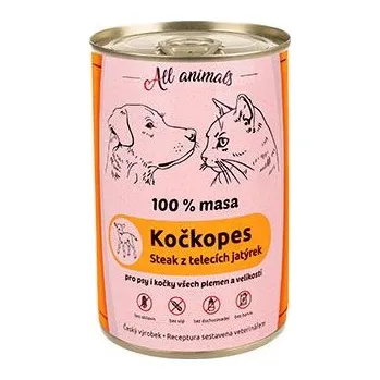 Krmivo pro psa All Animals kočkopes Telecí jatýrka 400g