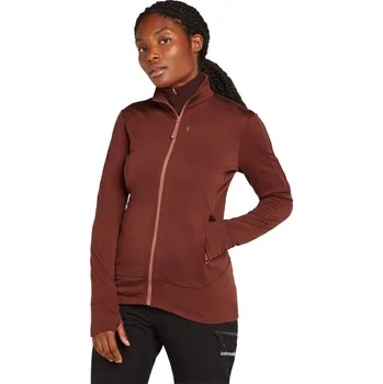 Dámské oblečení Dámská merino mikina ICEBREAKER Wmns 260 Quantum IV LS Zip, Port/Cedar Wood velikost: XS