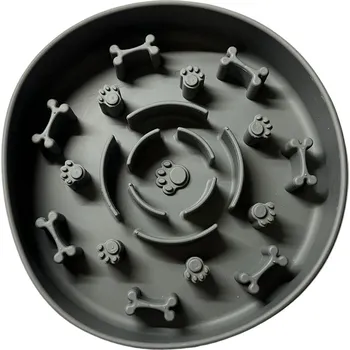 Miska pro psa Nobby zpomalovací miska Bone šedá 16x4cm