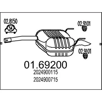 Auto-moto Zadní tlumič výfuku MTS 01.69200