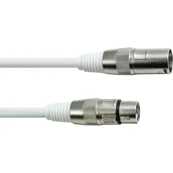 Audio kabel Eurolite DMX kabel XLR 3pin 1m bílý