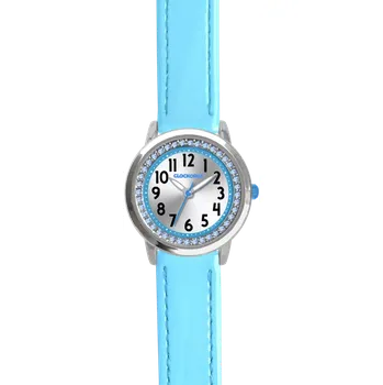 Hodinky CLOCKODILE Náramkové tyrkysové dívčí dětské hodinky s kamínky CWG5230 ( )