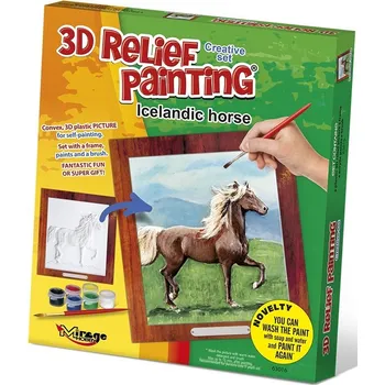 kreativní sada MIRAGE HOBBY Kreativní sada 3D malování Relief Painting: Islandský kůň