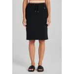 TEPLÁKOVÁ SUKNĚ GANT REL MIDI SHIELD SKIRT BLACK