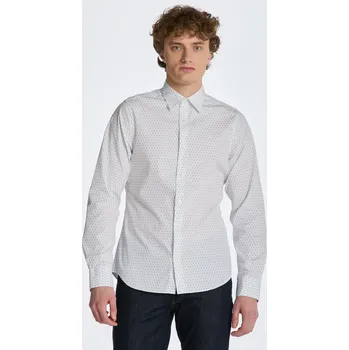 KOŠILE GANT SLIM FORMAL MICRO PRINT SHIRT WHITE