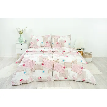 Povlečení Stanex Ložní povlečení bavlněné pošta (LS189) rozměr: 140 x 220 + 90 x 70, Zapínání: Knoflíkové