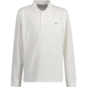 Dívčí košile POLOKOŠILE GANT SHIELD LS PIQUE RUGGER WHITE