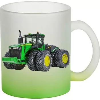 John Deere 9620R skleněný hrnek traktor (hrneček s traktorem matné sklo )