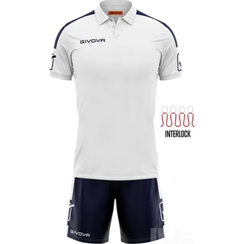 Komplet GIVOVA PLAY, barva 0304 bílá - tmavě modrá, velikost M