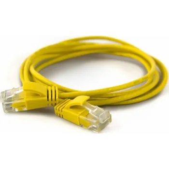 Síťový kabel Wantec wW propojovací kabel CAT6A rand 2,8 mm UTP žlutý 0,25 m - Síťový propojovací kabel - 0,26 m - Cat6a - U/UTP (UTP) - RJ- 45 - RJ- 45 - žlutý (7283)
