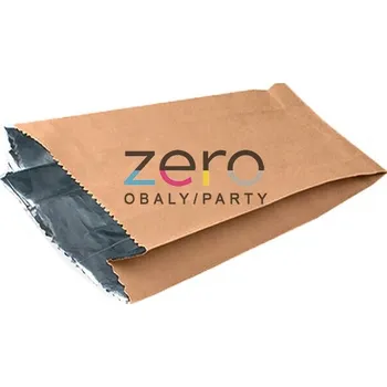 Jednorázové nádobí Sáček papírový 180/65x330 mm s ALU na kuře - přírodní