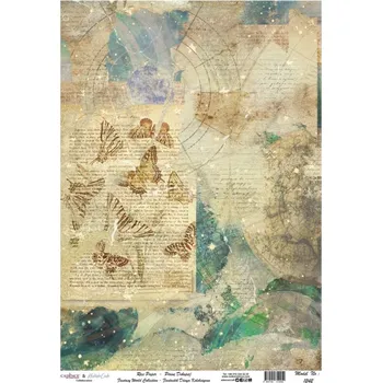 Umělecký papír Cadence Rýžový papír Cadence, A3 - Motýli ve hvězdách