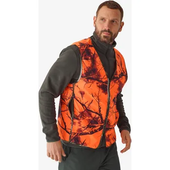 SOLOGNAC Lovecká vesta nešustivá Treemetic fluorescenční XL ORANŽOVÁ