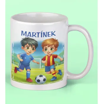 Hrnek se jménem Fotbal červený vnitřek a ucho (+25 Kč) Keramický hrnek