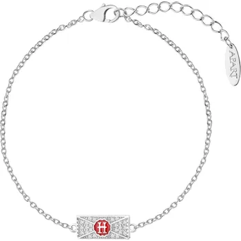 Náramek Stříbrný náramek se zirkony a smaltem - Harry Potter, dopis z Bradavic, Warner Bros. Discovery - WB537-7768