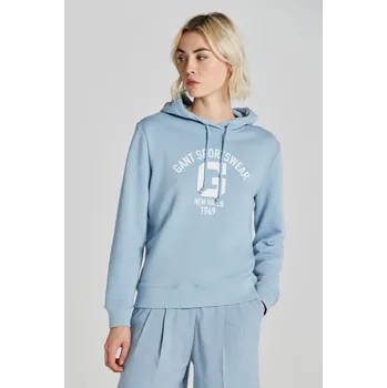 Dámská mikina MIKINA GANT REG LOGO HOODIE DOVE BLUE