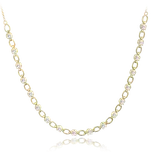 0241 MINET Elegantní pozlacený stříbrný náhrdelník s bílými zirkony