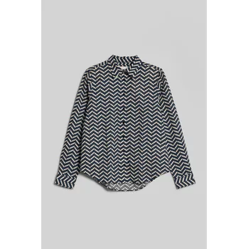 Dámská košile HALENKA GANT REG GEOMETRIC COT VOILE SHIRT DUSTY BLUE SEA