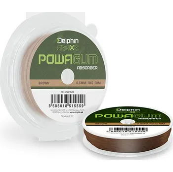 Delphin REAXE PowaGUM Absorber Hnědá 0.6mm/4kg/10m
