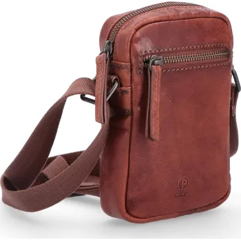 Malá kožená pánská taška přes rameno 2220 světle hnědá, POYEM