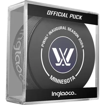 Puk Inglasco / Sherwood Puk PWHL Minnesota 2024 Inaugural Season Official Game Hockey Puck