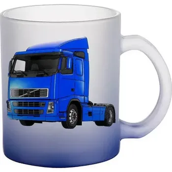 Volvo skleněný hrnek nákladní auto (hrneček s tahačem matné sklo TRUCK)